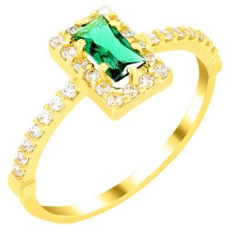 Χρυσό δαχτυλίδι Κ14 με ζιργκόν